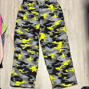Yellow and Gray Camouflage Pants